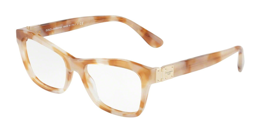 DOLCE & GABBANA DG3273F Pillow Eyeglasses 3121-PEARL BROWN HAVANA 53-17-140 - Color Map brown
