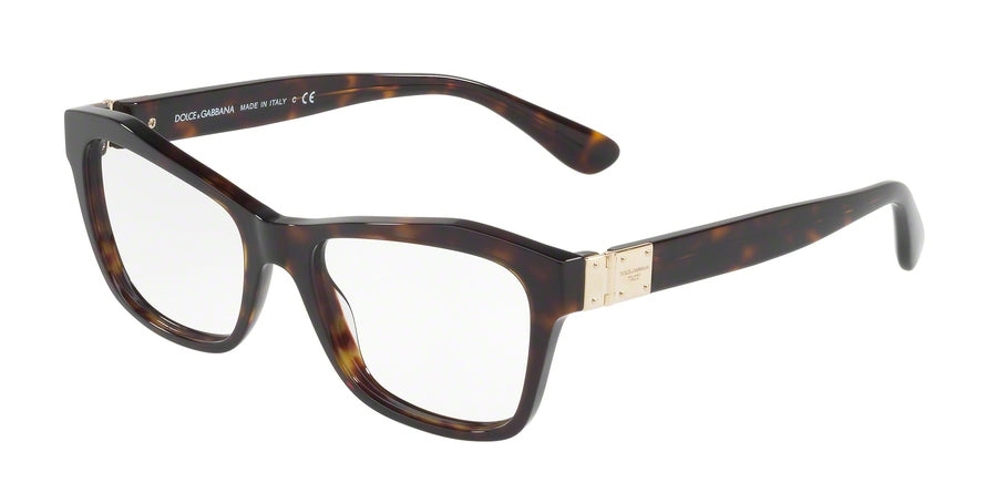 DOLCE & GABBANA DG3273 Rectangle Eyeglasses 502-HAVANA 53-17-140 - Color Map havana