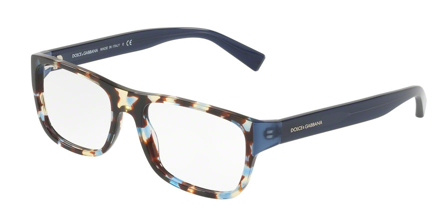 DOLCE & GABBANA DG3276 Rectangle Eyeglasses 3141-BLUE HAVANA 54-17-140 - Color Map blue