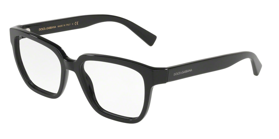 DOLCE & GABBANA DG3282F Square Eyeglasses 501-BLACK 54-17-140 - Color Map black