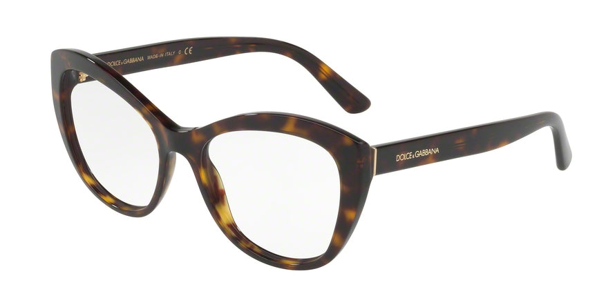 DOLCE & GABBANA DG3284F Cat Eye Eyeglasses  502-HAVANA 53-17-140 - Color Map havana