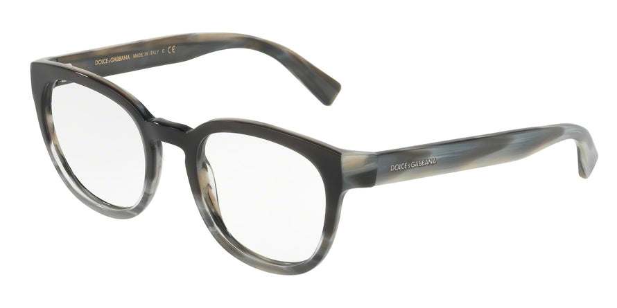 DOLCE & GABBANA DG3287 Phantos Eyeglasses 3157-BLACK GREDIENT BLUE HORN 51-21-140 - Color Map black