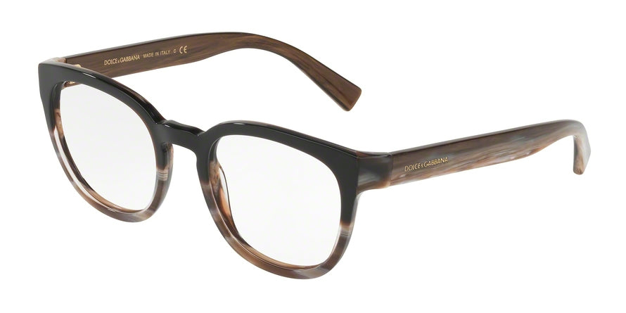 DOLCE & GABBANA DG3287 Phantos Eyeglasses 3158-BROWN GRADIENT BROWN HORN 51-21-140 - Color Map brown