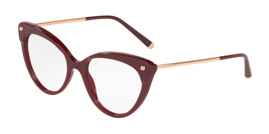 DOLCE & GABBANA DG3291 Cat Eye Eyeglasses  3091-BORDEAUX 52-17-140 - Color Map bordeaux
