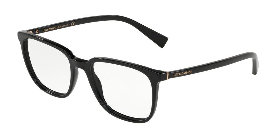DOLCE & GABBANA DG3298F Square Eyeglasses 501-BLACK 53-18-145 - Color Map black