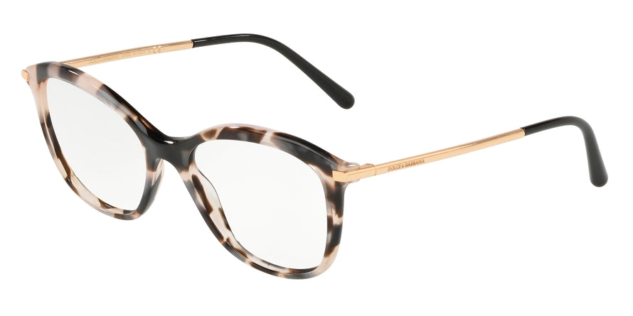 DOLCE & GABBANA DG3299 Square Eyeglasses 3120-PEARL GREY HAVANA 53-17-140 - Color Map havana
