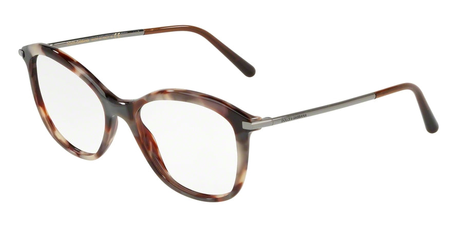 DOLCE & GABBANA DG3299 Square Eyeglasses 3193-HAVANA PEARL GREEN/BROWN 53-17-140 - Color Map brown