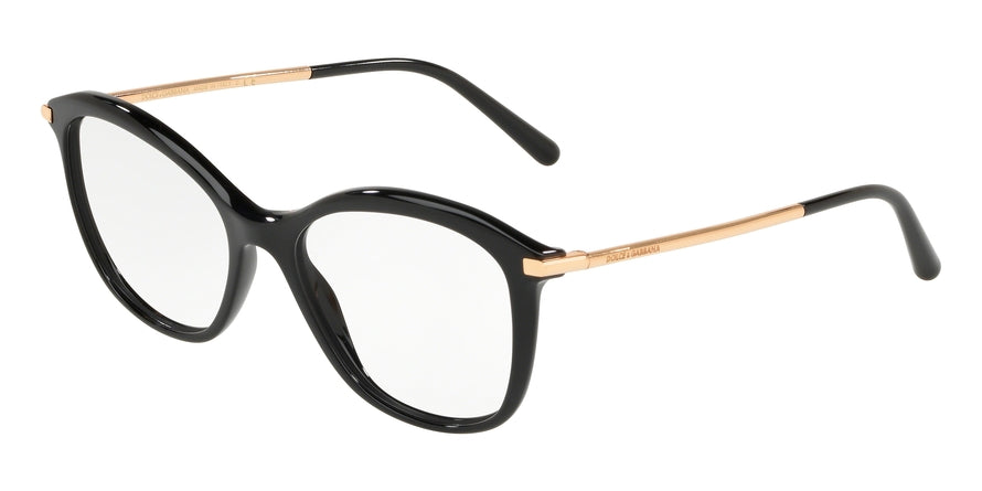 DOLCE & GABBANA DG3299 Square Eyeglasses  501-BLACK 51-17-140 - Color Map black