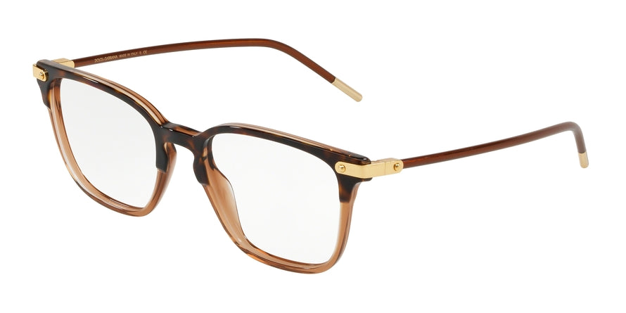 DOLCE & GABBANA DG3302F Pillow Eyeglasses 3185-TOP HAVANA ON TRANSP BROWN 53-19-145 - Color Map brown