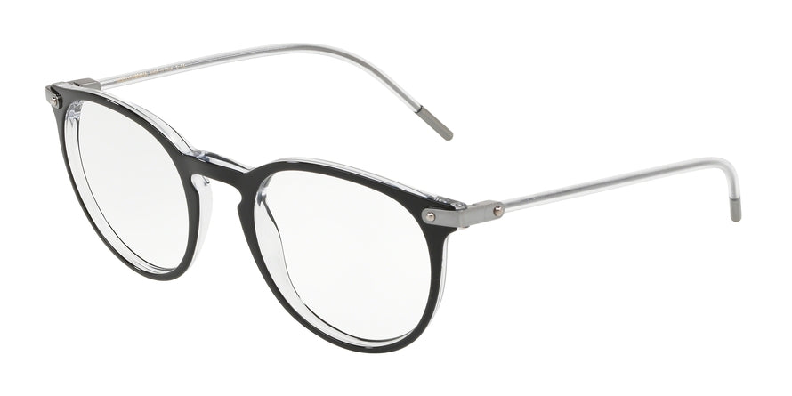 DOLCE & GABBANA DG3303 Phantos Eyeglasses 675-TOP BLACK ON CRYSTAL 52-22-145 - Color Map black