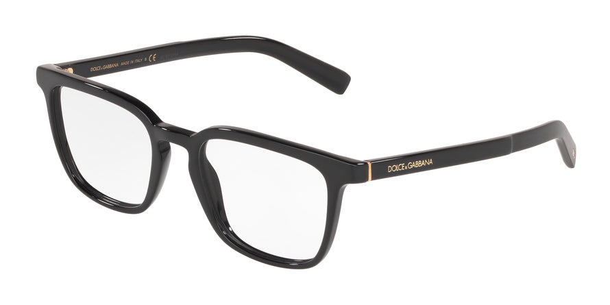 DOLCE & GABBANA DG3307 Square Eyeglasses 501-BLACK 53-19-145 - Color Map black