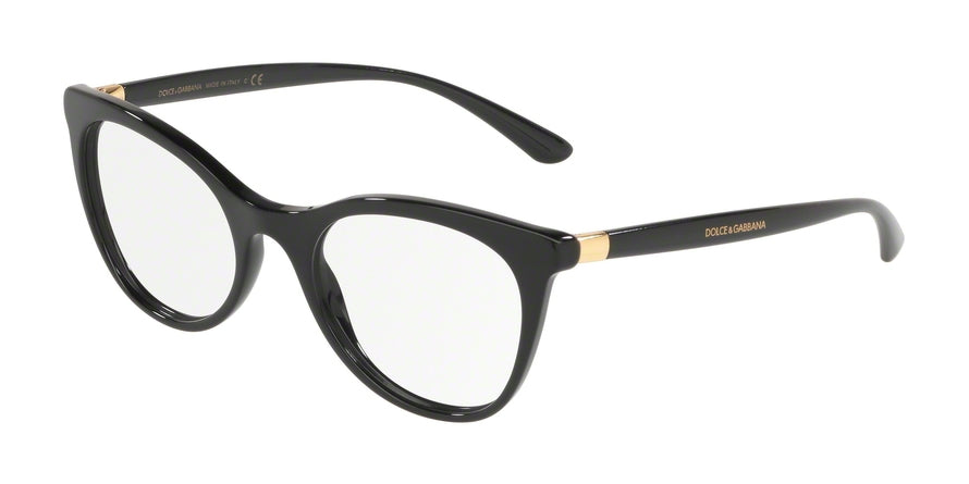 DOLCE & GABBANA DG3312F Butterfly Eyeglasses 501-BLACK 52-20-140 - Color Map black