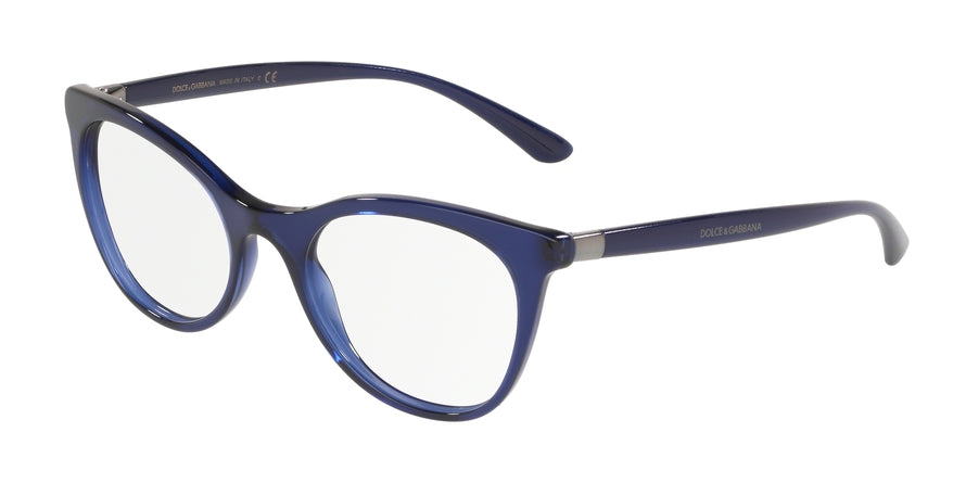 DOLCE & GABBANA DG3312 Cat Eye Eyeglasses 3094-OPAL BLUE 52-20-140 - Color Map blue