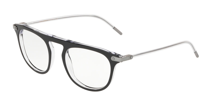 DOLCE & GABBANA DG3318 Phantos Eyeglasses 675-BLACK ON CRYSTAL 50-20-145 - Color Map black