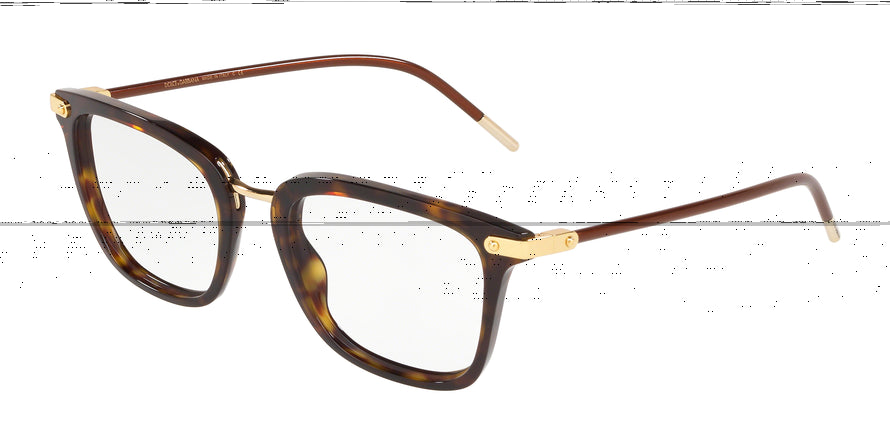 DOLCE & GABBANA DG3319 Square Eyeglasses  502-HAVANA 52-20-145 - Color Map havana