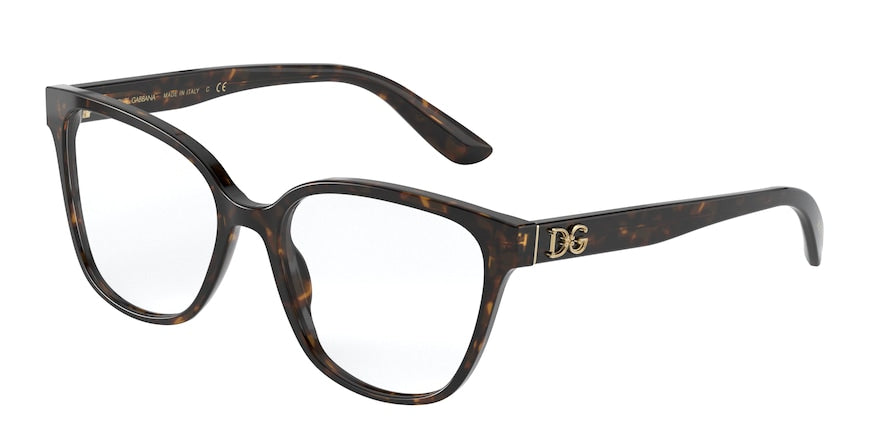 DOLCE & GABBANA DG3321 Square Eyeglasses 502-HAVANA 54-17-140 - Color Map havana