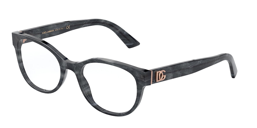 DOLCE & GABBANA DG3327 Phantos Eyeglasses  3251-GREY MARBLE 52-19-140 - Color Map grey