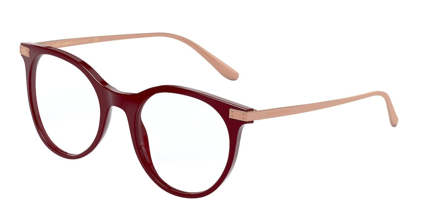 DOLCE & GABBANA DG3330F Phantos Eyeglasses  3091-BORDEAUX 51-20-140 - Color Map bordeaux