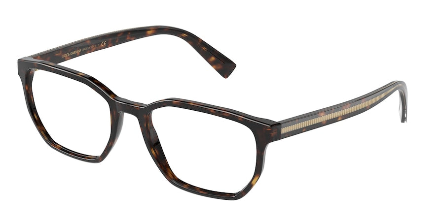 DOLCE & GABBANA DG3338F Irregular Eyeglasses 502-HAVANA 56-19-145 - Color Map havana