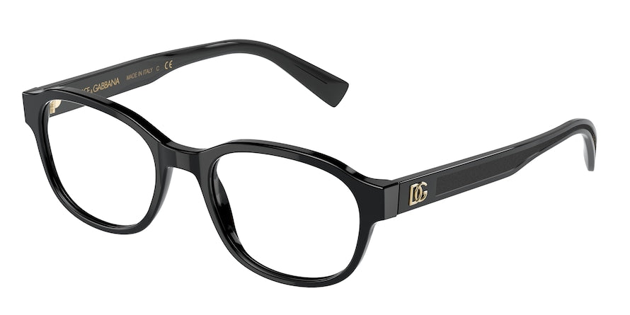 DOLCE & GABBANA DG3339F Phantos Eyeglasses 501-BLACK 53-20-150 - Color Map black