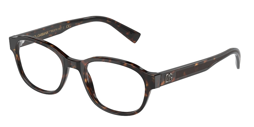 DOLCE & GABBANA DG3339F Phantos Eyeglasses 502-HAVANA 53-20-150 - Color Map havana