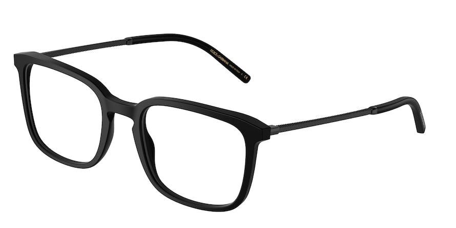 DOLCE & GABBANA DG3349F Square Eyeglasses  2525-MATTE BLACK 54-21-145 - Color Map black