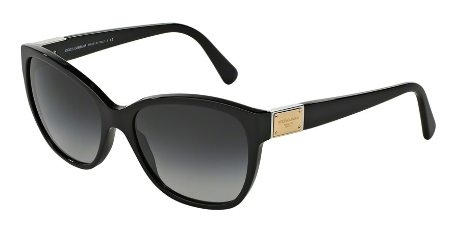 DOLCE & GABBANA DG4195 Butterfly Sunglasses  501/8G-BLACK 56-17-140 - Color Map black