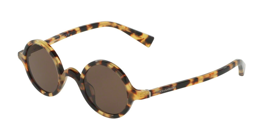 DOLCE & GABBANA DG4303 Round Sunglasses 512/73-CUBE HAVANA 39-24-140 - Color Map havana
