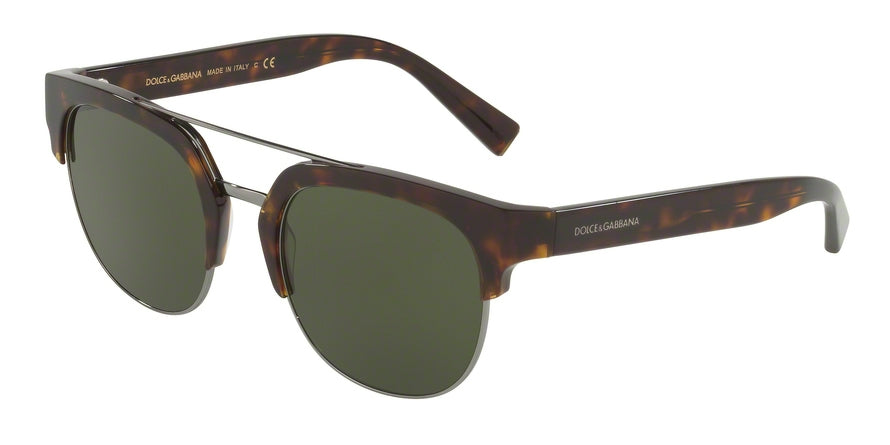 DOLCE & GABBANA DG4317 Square Sunglasses 502/71-HAVANA 53-21-145 - Color Map havana