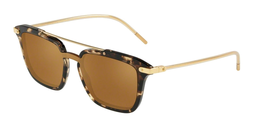 DOLCE & GABBANA DG4327F Square Sunglasses 31696H-HAVANA BROWN 20-120-145 - Color Map brown