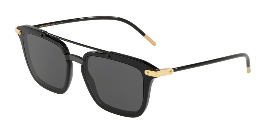 DOLCE & GABBANA DG4327F Square Sunglasses 501/87-BLACK 20-120-145 - Color Map black