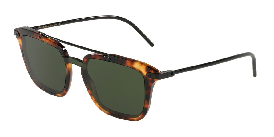 DOLCE & GABBANA DG4327F Square Sunglasses 623/71-HAVANA CAMEL 20-120-145 - Color Map havana