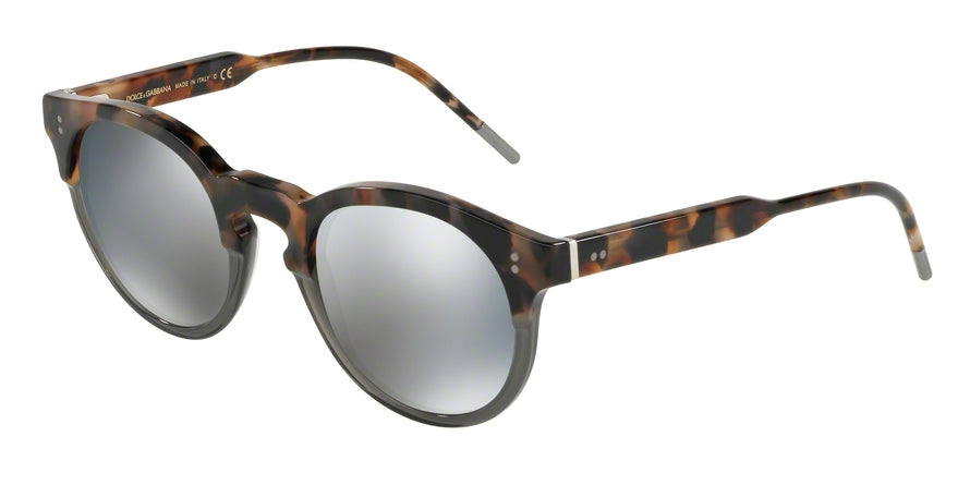 DOLCE & GABBANA DG4329 Phantos Sunglasses 314540-BLUE HAVANA/TRANSP GREY 50-23-145 - Color Map blue
