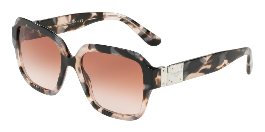 DOLCE & GABBANA DG4336 Square Sunglasses 312013-PEARL GREY HAVANA 56-18-145 - Color Map havana