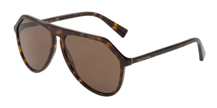 DOLCE & GABBANA DG4341 Pilot Sunglasses 502/73-HAVANA 59-13-140 - Color Map havana