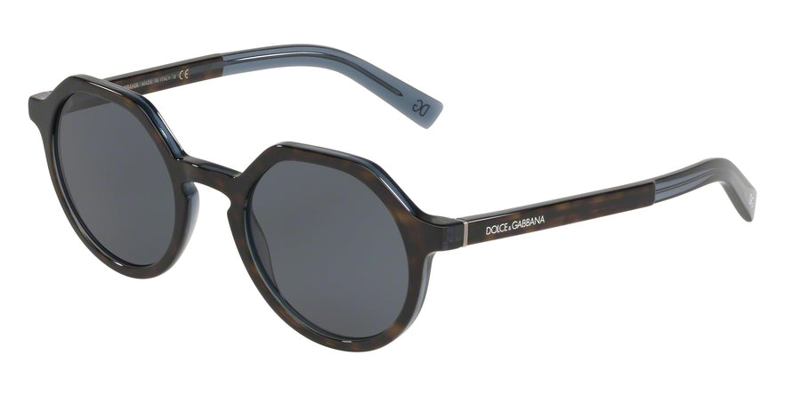 DOLCE & GABBANA DG4353 Phantos Sunglasses 320980-TOP HAVANA ON TRANSP BLUE 50-22-145 - Color Map blue