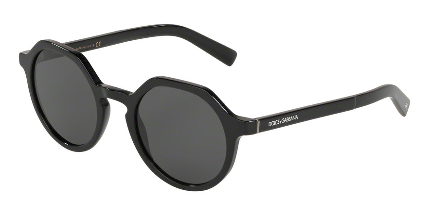 DOLCE & GABBANA DG4353 Phantos Sunglasses 501/87-BLACK 50-22-145 - Color Map black