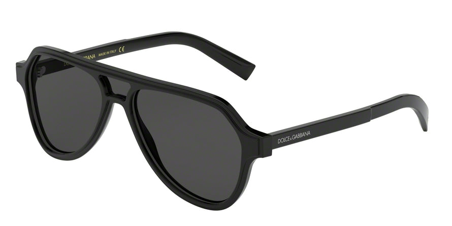 DOLCE & GABBANA DG4355 Pilot Sunglasses 501/87-BLACK 56-15-145 - Color Map black