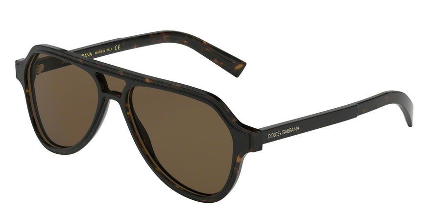 DOLCE & GABBANA DG4355 Pilot Sunglasses 502/73-HAVANA 56-15-145 - Color Map havana