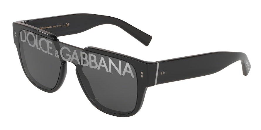 DOLCE & GABBANA DG4356 Square Sunglasses 501/M-BLACK 22-122-140 - Color Map black