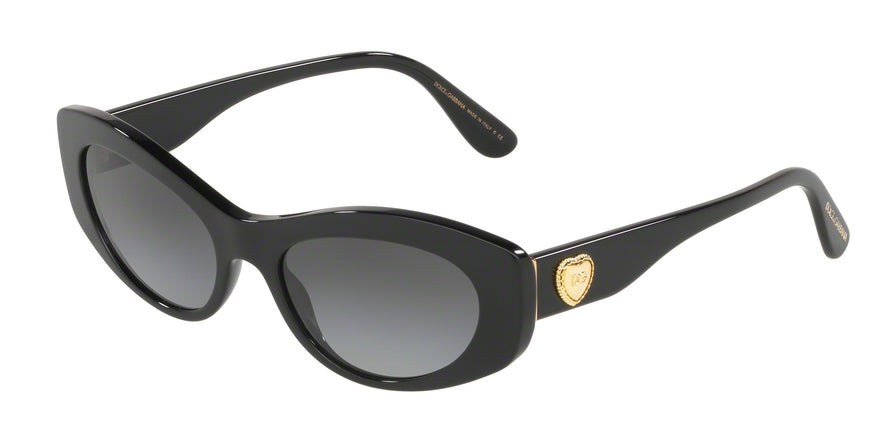 DOLCE & GABBANA DG4360F Cat Eye Sunglasses 501/8G-BLACK 53-18-140 - Color Map black