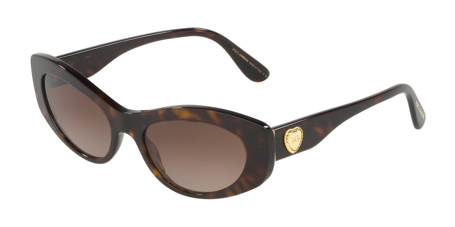 DOLCE & GABBANA DG4360F Cat Eye Sunglasses  502/13-HAVANA 53-18-140 - Color Map havana