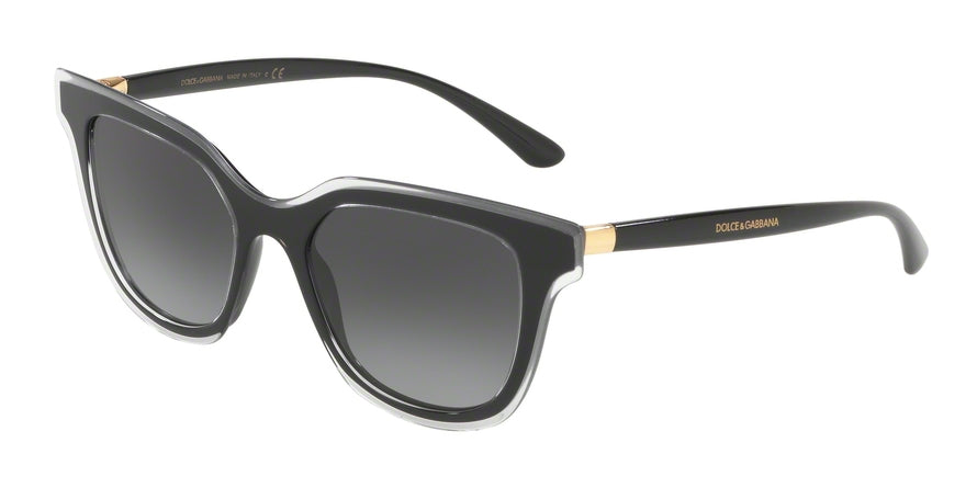 DOLCE & GABBANA DG4362 Square Sunglasses 53838G-TOP CRYSTAL ON BLACK 51-18-140 - Color Map black