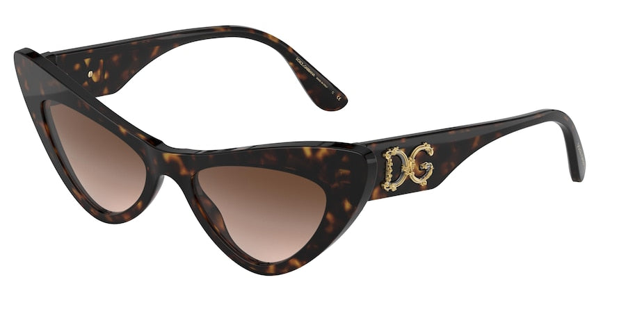 DOLCE & GABBANA DG4368 Cat Eye Sunglasses 502/13-HAVANA 52-18-145 - Color Map havana