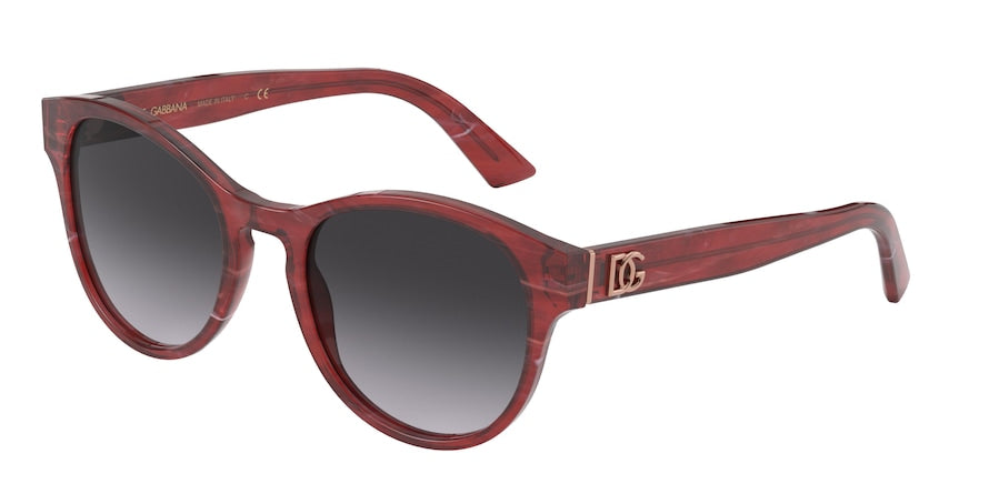 DOLCE & GABBANA DG4376F Phantos Sunglasses 32528G-BORDEAUX MARBLE 52-20-140 - Color Map bordeaux