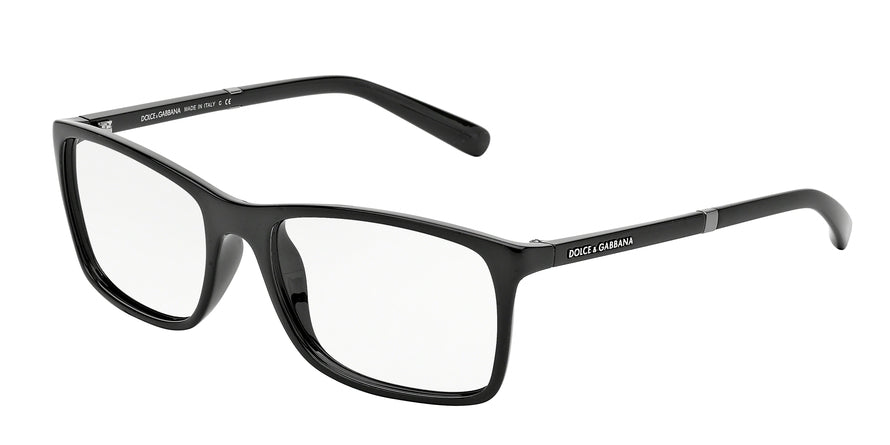 DOLCE & GABBANA DG5004 Rectangle Eyeglasses 501-BLACK 55-17-135 - Color Map black