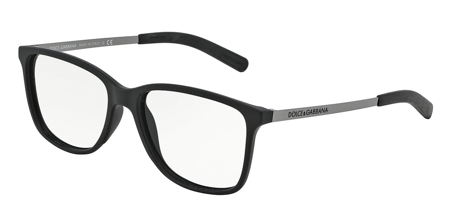 DOLCE & GABBANA DG5006 Square Eyeglasses 2616-BLACK RUBBER 54-16-140 - Color Map black