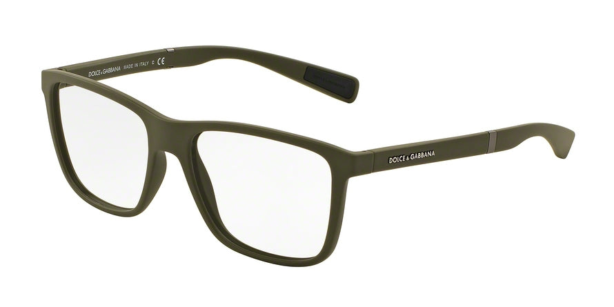 DOLCE & GABBANA DG5016 Square Eyeglasses 3011-MILITARY RUBBER 54-16-145 - Color Map green