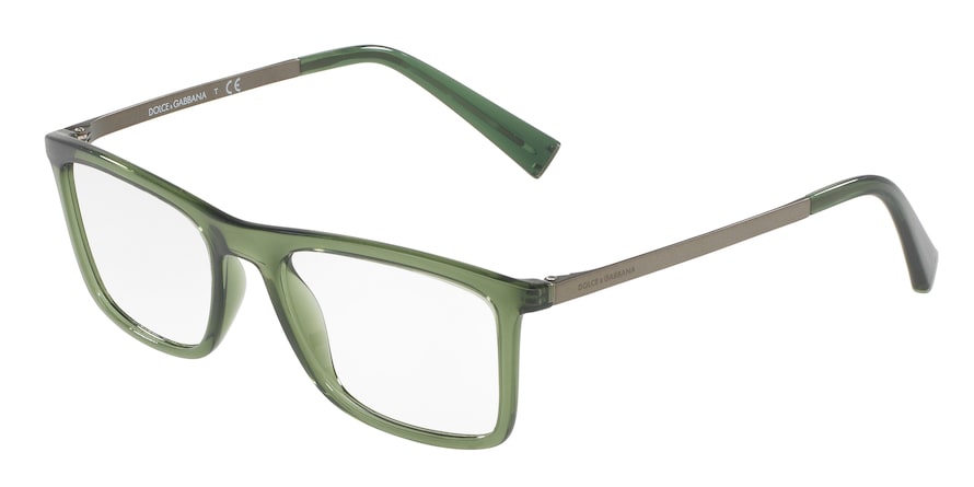 DOLCE & GABBANA DG5023 Rectangle Eyeglasses 3068-TRANSPARENT GREEN 52-18-145 - Color Map green