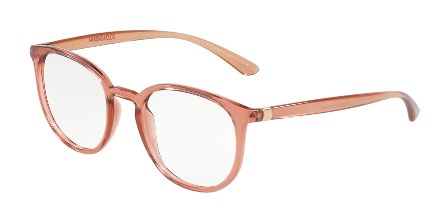 DOLCE & GABBANA DG5033 Phantos Eyeglasses 3148-TRANSPARENTE PINK 52-20-140 - Color Map pink